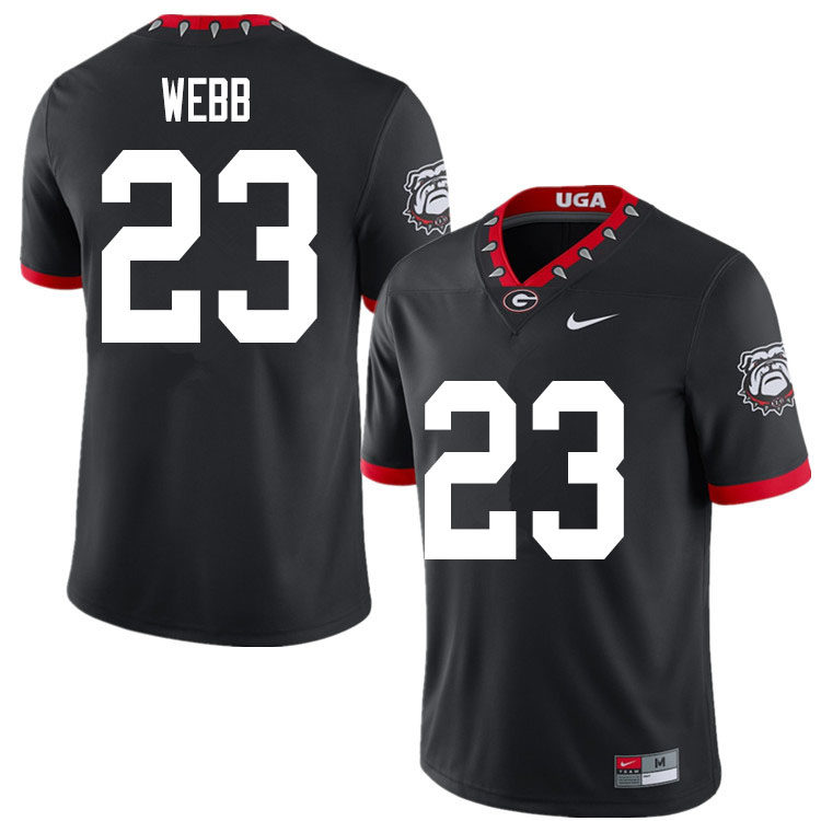 2020 Men #23 Mark Webb Georgia Bulldogs Mascot 100th Anniversary College Football Jerseys Sale-Black